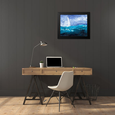 Sail Ho II Black Modern Wood Framed Art Print by Longley, Alicia