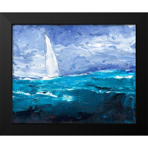 Sail Ho II Black Modern Wood Framed Art Print by Longley, Alicia