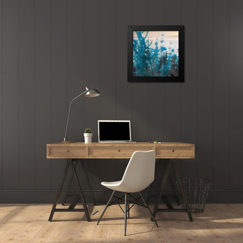 Going In Blue I Black Modern Wood Framed Art Print by Saunders, Alonzo