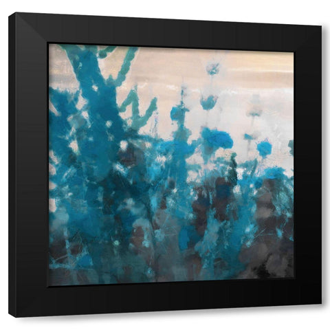 Going In Blue I Black Modern Wood Framed Art Print by Saunders, Alonzo