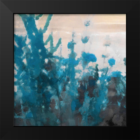 Going In Blue I Black Modern Wood Framed Art Print by Saunders, Alonzo