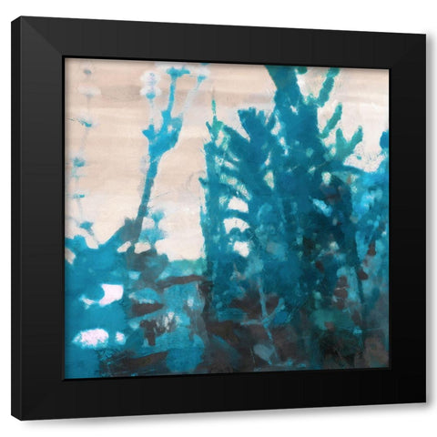 Going In Blue II Black Modern Wood Framed Art Print by Saunders, Alonzo