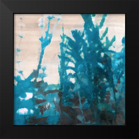 Going In Blue II Black Modern Wood Framed Art Print by Saunders, Alonzo