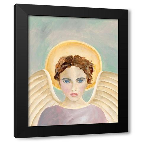 Angels Among Us I Black Modern Wood Framed Art Print by Moore, Regina