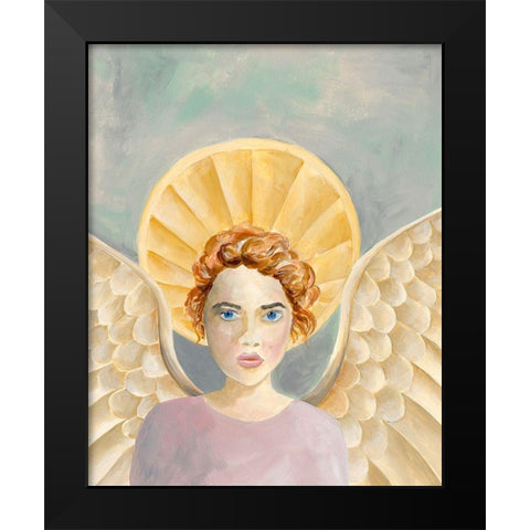 Angels Among Us II Black Modern Wood Framed Art Print by Moore, Regina