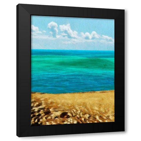 Rocky Beachside II Black Modern Wood Framed Art Print with Double Matting by Saunders, Alonzo