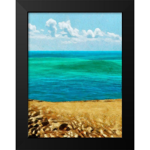 Rocky Beachside II Black Modern Wood Framed Art Print by Saunders, Alonzo