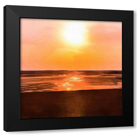 Sunset Dreams I Black Modern Wood Framed Art Print with Double Matting by Saunders, Alonzo