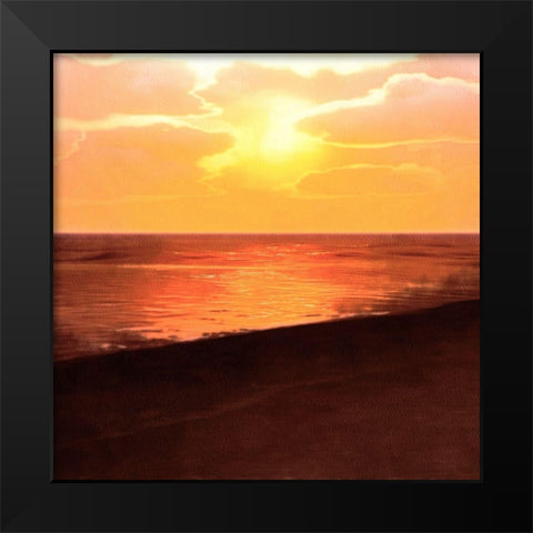 Sunset Dreams II Black Modern Wood Framed Art Print by Saunders, Alonzo