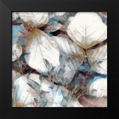 Neutral Summer Leaves I Black Modern Wood Framed Art Print by Saunders, Alonzo