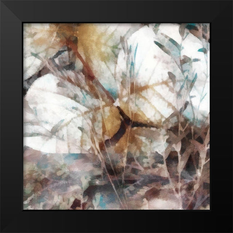 Neutral Summer Leaves II Black Modern Wood Framed Art Print by Saunders, Alonzo