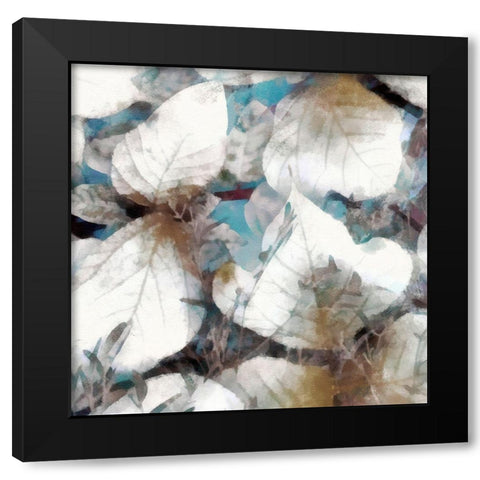 Neutral Summer Leaves III Black Modern Wood Framed Art Print with Double Matting by Saunders, Alonzo