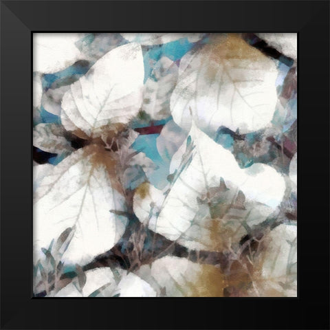 Neutral Summer Leaves III Black Modern Wood Framed Art Print by Saunders, Alonzo