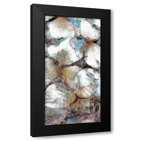 Neutral Summer Leaves IV Black Modern Wood Framed Art Print by Saunders, Alonzo