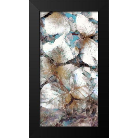 Neutral Summer Leaves IV Black Modern Wood Framed Art Print by Saunders, Alonzo