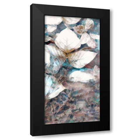 Neutral Summer Leaves V Black Modern Wood Framed Art Print with Double Matting by Saunders, Alonzo