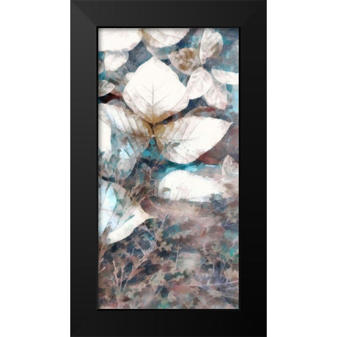 Neutral Summer Leaves V Black Modern Wood Framed Art Print by Saunders, Alonzo
