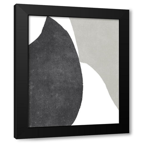 Color Cuts X Black Modern Wood Framed Art Print by Vess, June Erica