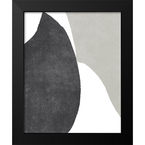 Color Cuts X Black Modern Wood Framed Art Print by Vess, June Erica