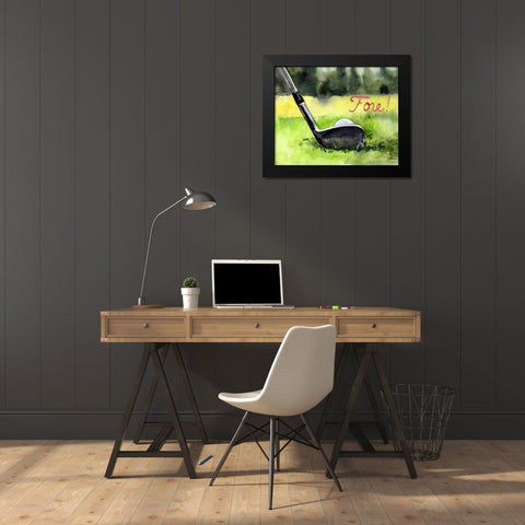 Tee Off Time IV Black Modern Wood Framed Art Print by Parker, Jennifer Paxton
