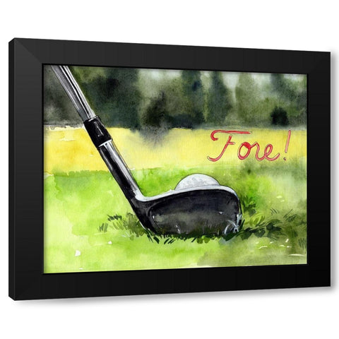 Tee Off Time IV Black Modern Wood Framed Art Print by Parker, Jennifer Paxton