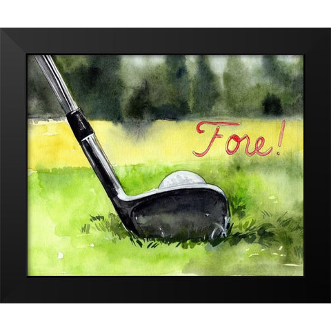 Tee Off Time IV Black Modern Wood Framed Art Print by Parker, Jennifer Paxton
