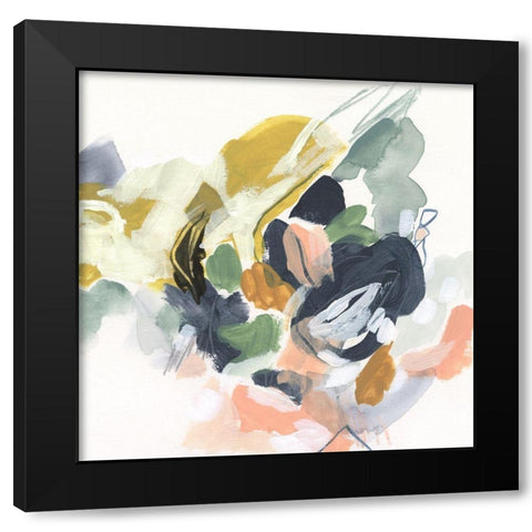 Color Notation I Black Modern Wood Framed Art Print by Vess, June Erica