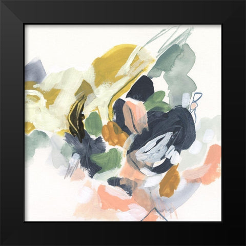 Color Notation I Black Modern Wood Framed Art Print by Vess, June Erica