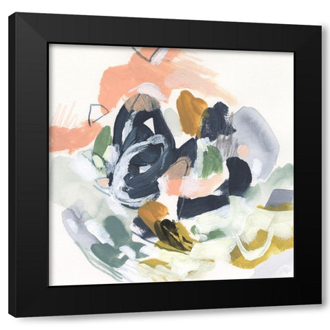 Color Notation II Black Modern Wood Framed Art Print with Double Matting by Vess, June Erica