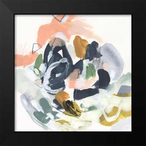 Color Notation II Black Modern Wood Framed Art Print by Vess, June Erica