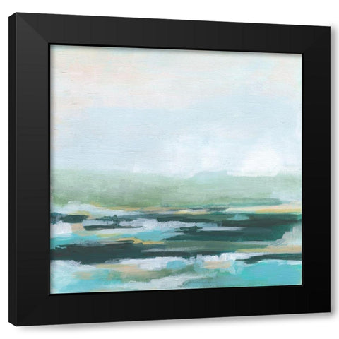 Misty Inlet I Black Modern Wood Framed Art Print by Vess, June Erica