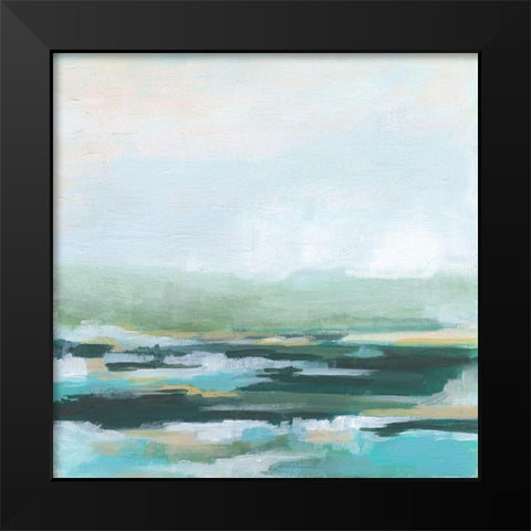 Misty Inlet I Black Modern Wood Framed Art Print by Vess, June Erica