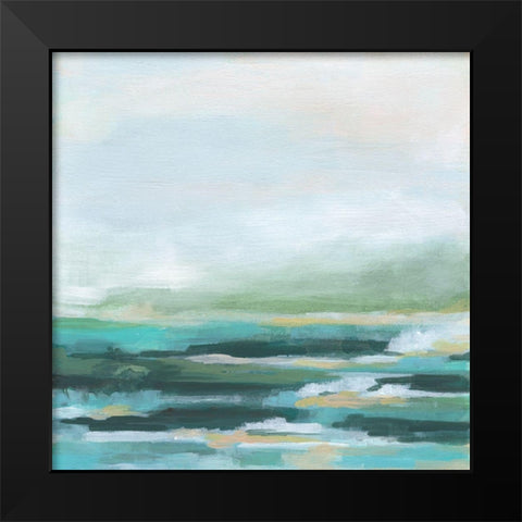 Misty Inlet II Black Modern Wood Framed Art Print by Vess, June Erica