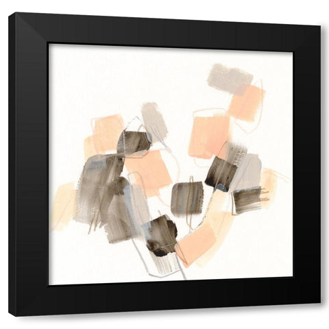 Blush Gambit I Black Modern Wood Framed Art Print with Double Matting by Vess, June Erica