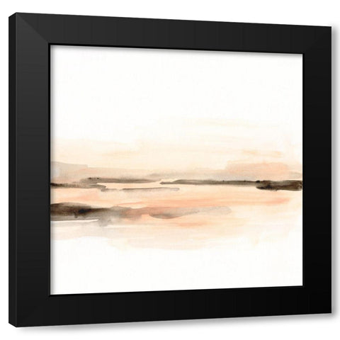 Pink Salt Marsh I Black Modern Wood Framed Art Print with Double Matting by Vess, June Erica