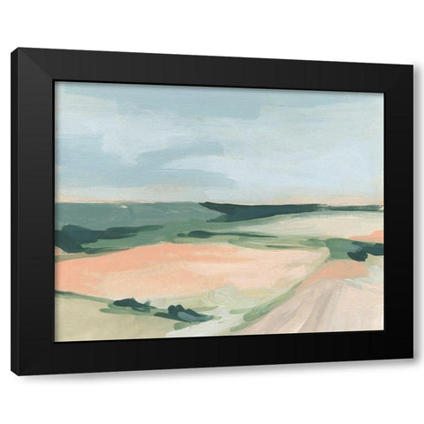 Pastel Plains I Black Modern Wood Framed Art Print by Vess, June Erica