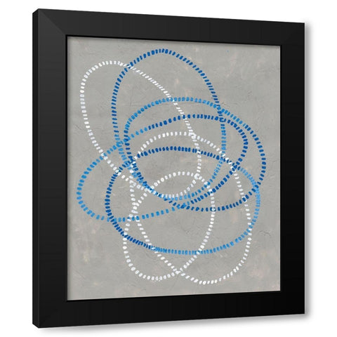 Running Stitch II Black Modern Wood Framed Art Print by Lam, Vanna