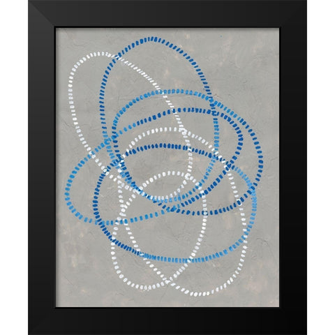 Running Stitch II Black Modern Wood Framed Art Print by Lam, Vanna