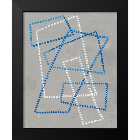 Running Stitch IV Black Modern Wood Framed Art Print by Lam, Vanna