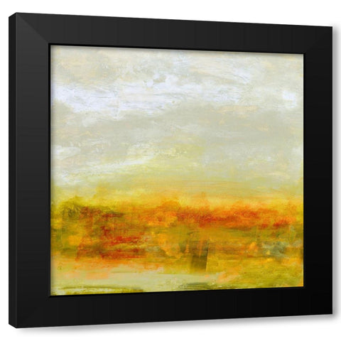 Burst of Warmth Black Modern Wood Framed Art Print with Double Matting by Gordon, Sharon