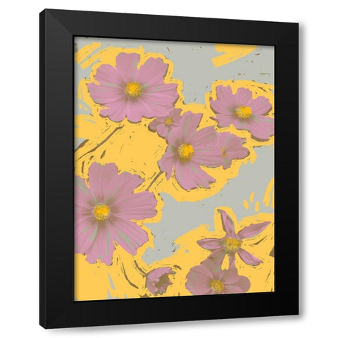 Pop Art Floral II Black Modern Wood Framed Art Print with Double Matting by Green, Jacob