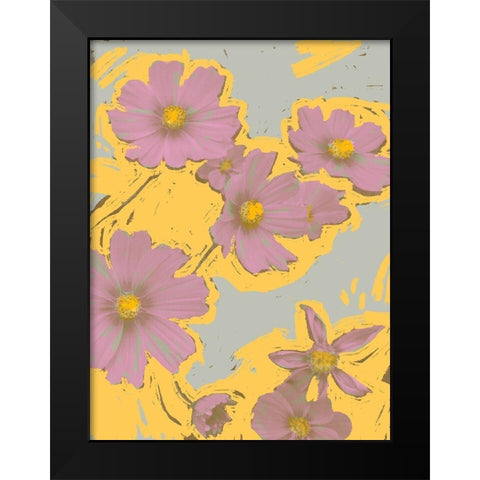 Pop Art Floral II Black Modern Wood Framed Art Print by Green, Jacob