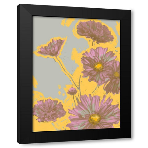 Pop Art Floral III Black Modern Wood Framed Art Print with Double Matting by Green, Jacob