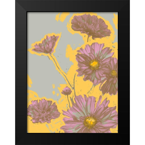Pop Art Floral III Black Modern Wood Framed Art Print by Green, Jacob