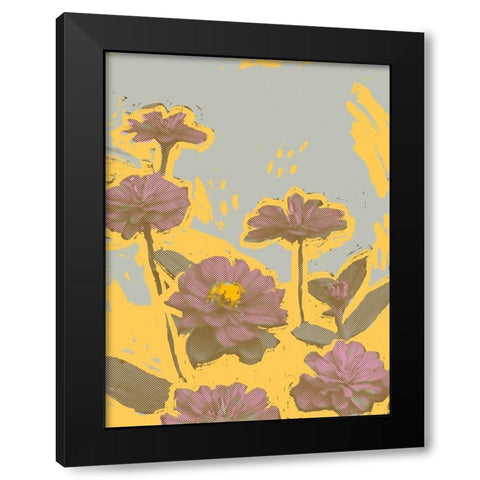 Pop Art Floral IV Black Modern Wood Framed Art Print with Double Matting by Green, Jacob