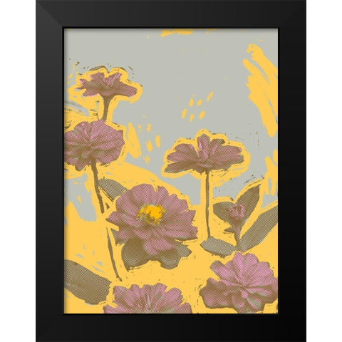 Pop Art Floral IV Black Modern Wood Framed Art Print by Green, Jacob