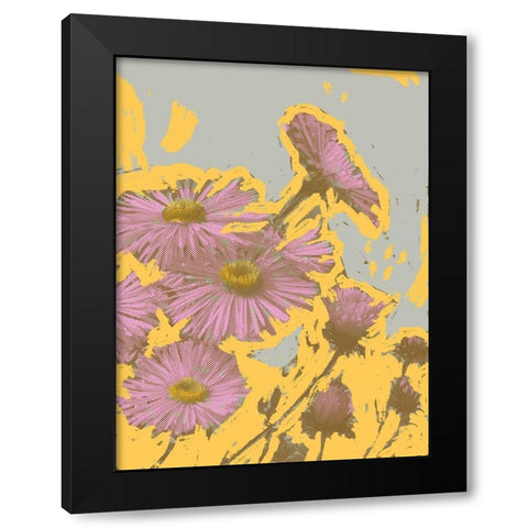 Pop Art Floral VI Black Modern Wood Framed Art Print with Double Matting by Green, Jacob