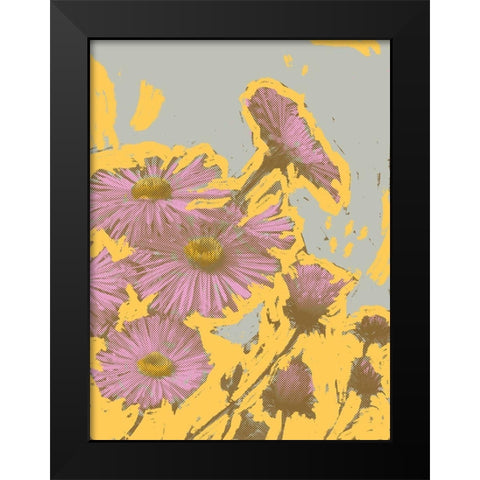 Pop Art Floral VI Black Modern Wood Framed Art Print by Green, Jacob