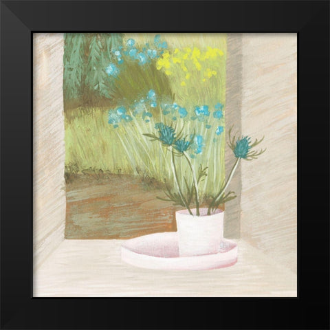 Window Plants I Black Modern Wood Framed Art Print by Wang, Melissa