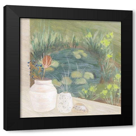 Window Plants IV Black Modern Wood Framed Art Print with Double Matting by Wang, Melissa